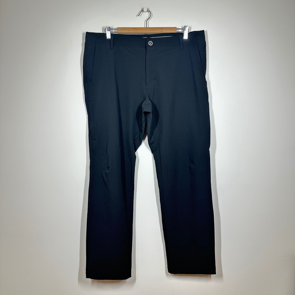 Hi-Tec Pants Men 36x32 Black Straight Leg Performance Stretch Outdoor Golf